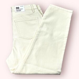 Joe Fresh High Rise Straight Leg Jeans White Cream Women’s 30 NWT Jillian Collab